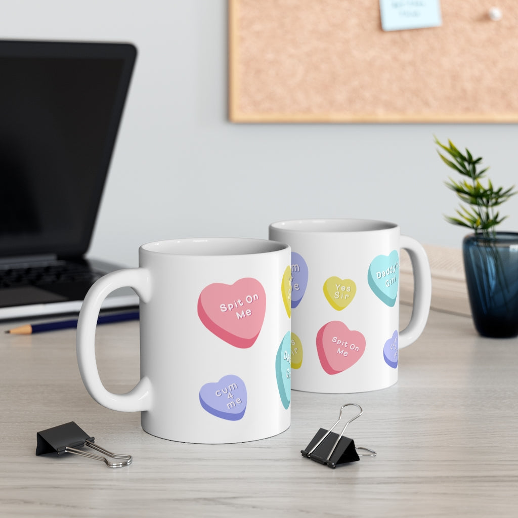 Candy Heart Ceramic Mug 11oz