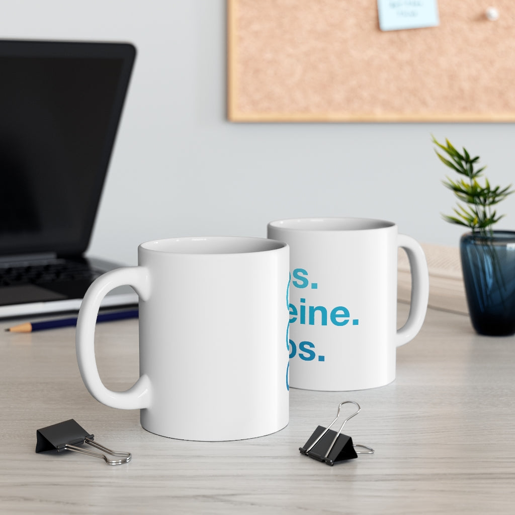 Blue Carbs Caffiene Ceramic Mug 11oz