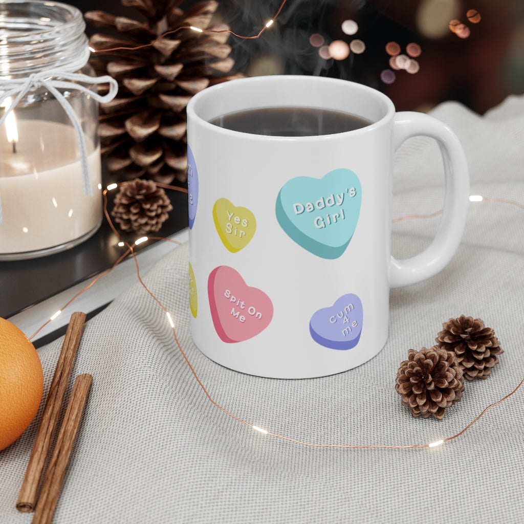 Candy Heart Ceramic Mug 11oz