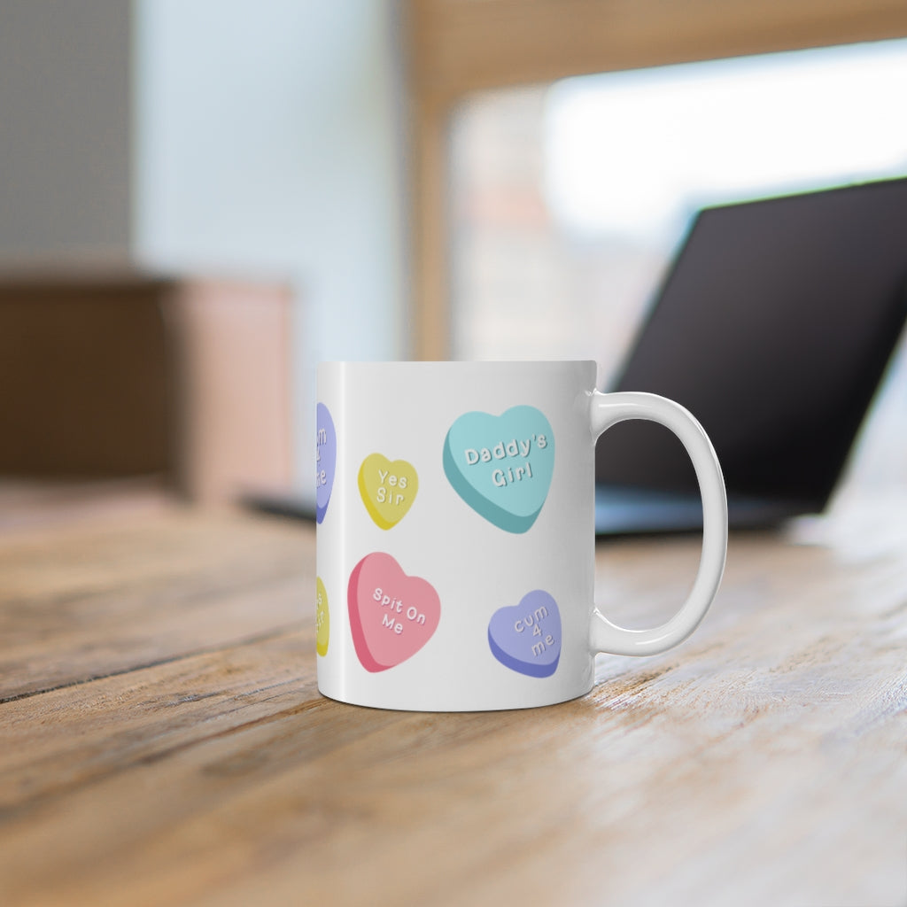 Candy Heart Ceramic Mug 11oz