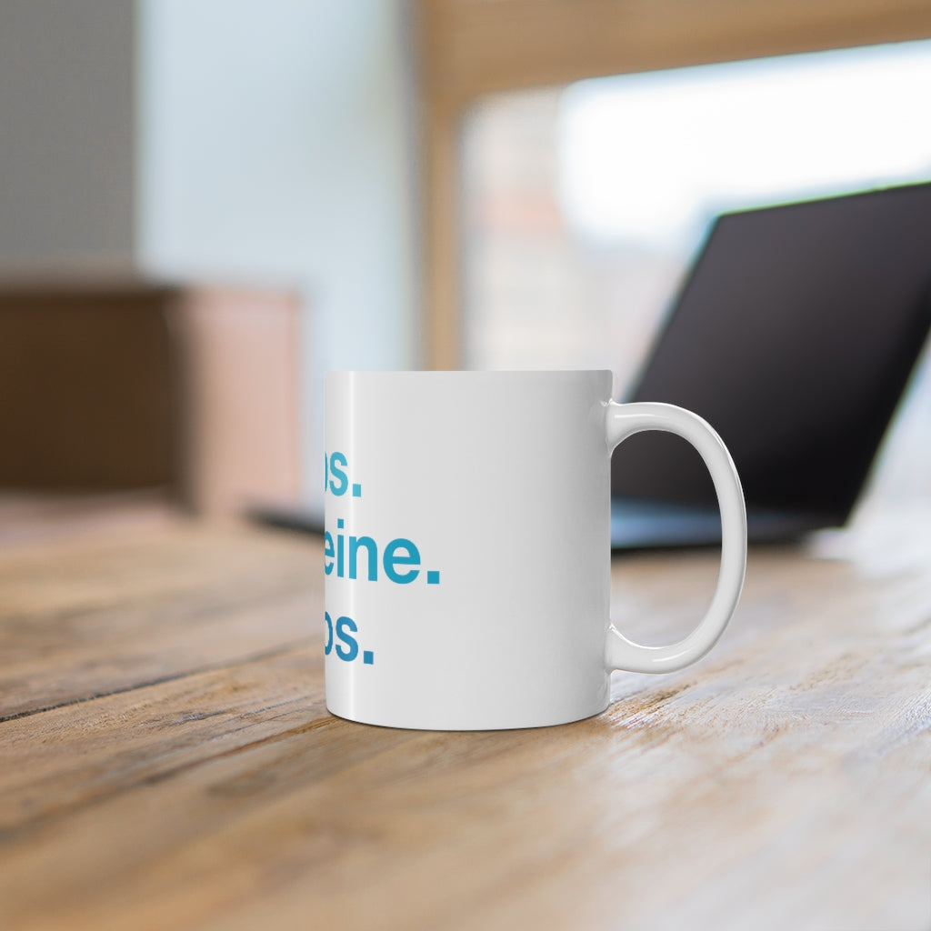 Blue Carbs Caffiene Ceramic Mug 11oz