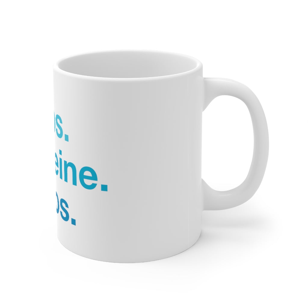 Blue Carbs Caffiene Ceramic Mug 11oz