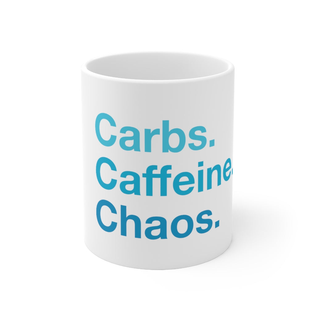 Blue Carbs Caffiene Ceramic Mug 11oz