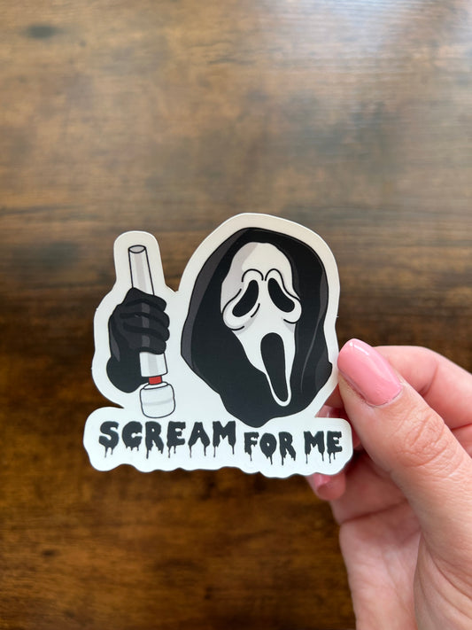 Scream For Me Opaque Matte Sticker