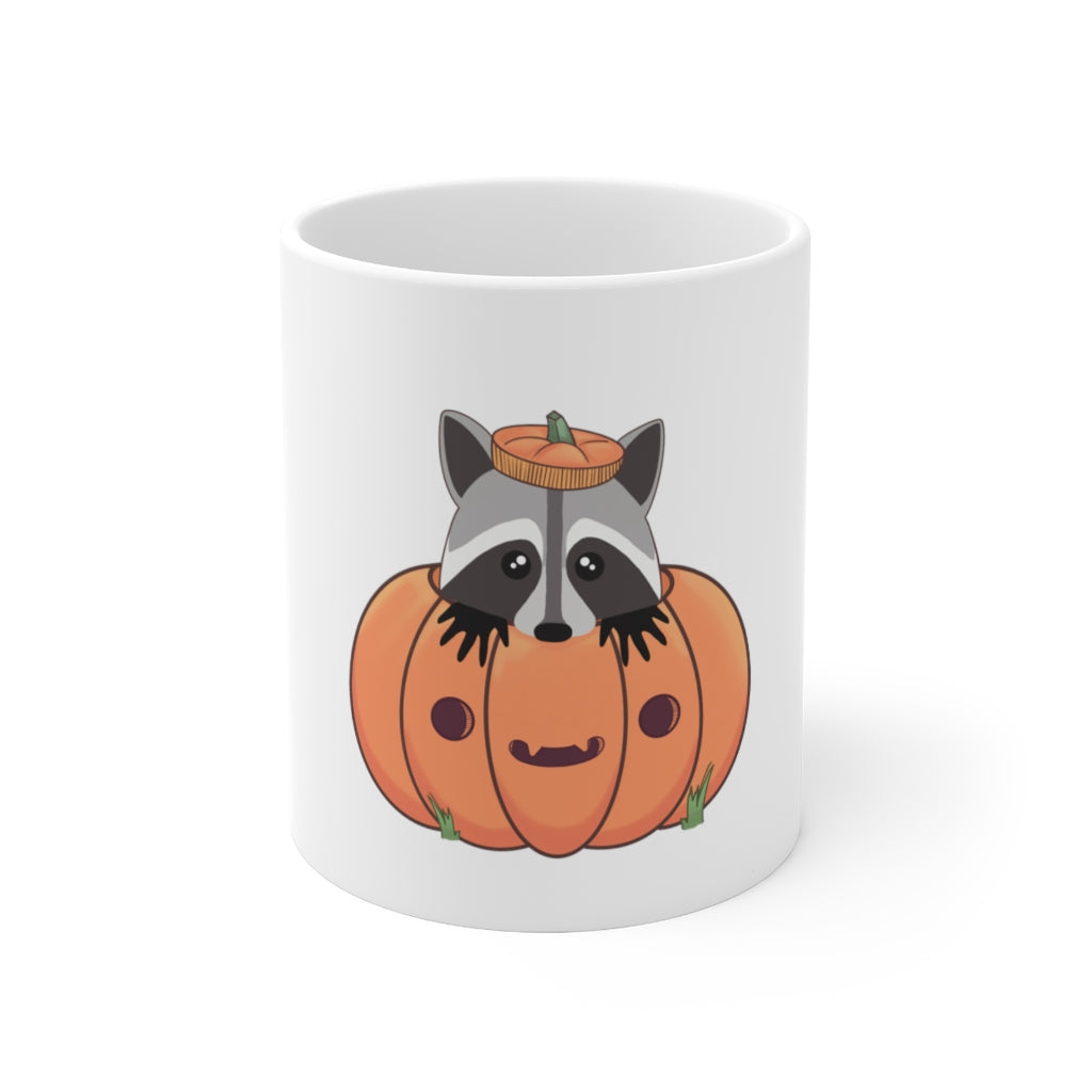 Raccoon in a pumpkin Ceramic Mug 11oz