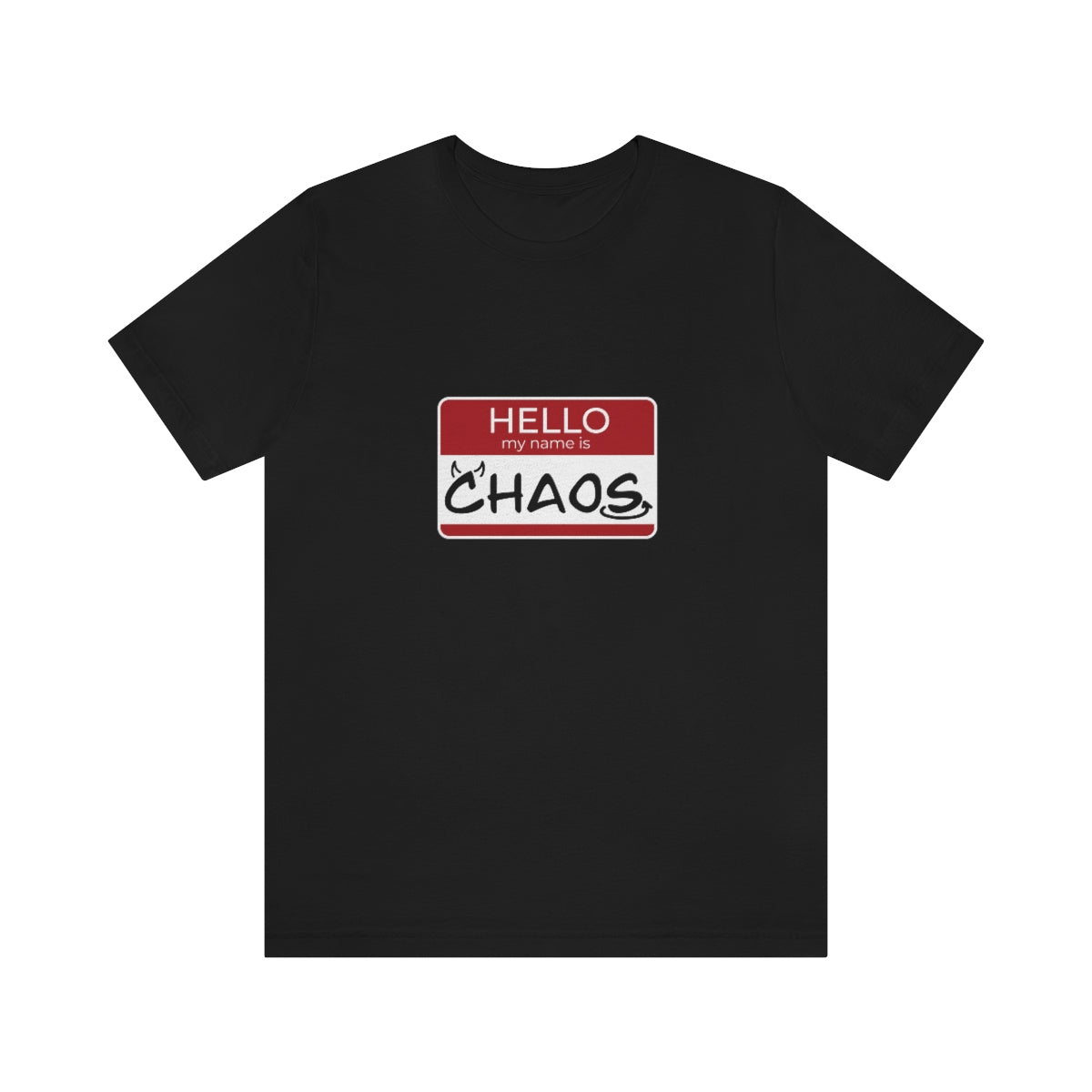 Chaos Name Tag Unisex Jersey Short Sleeve Tee