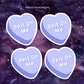 Kinky Candy Heart Stickers