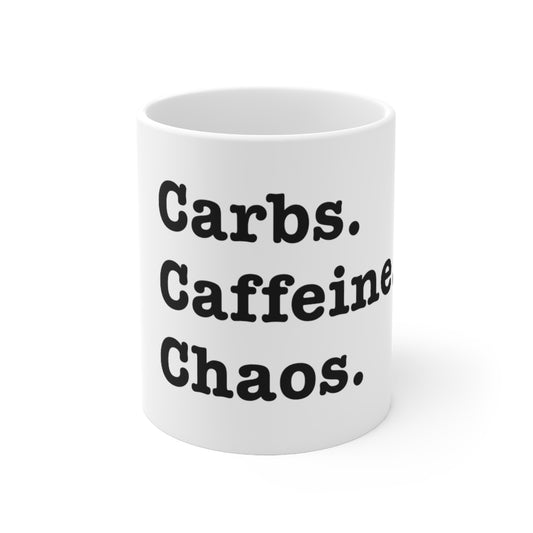 Carbs Caffiene Ceramic Mug 11oz