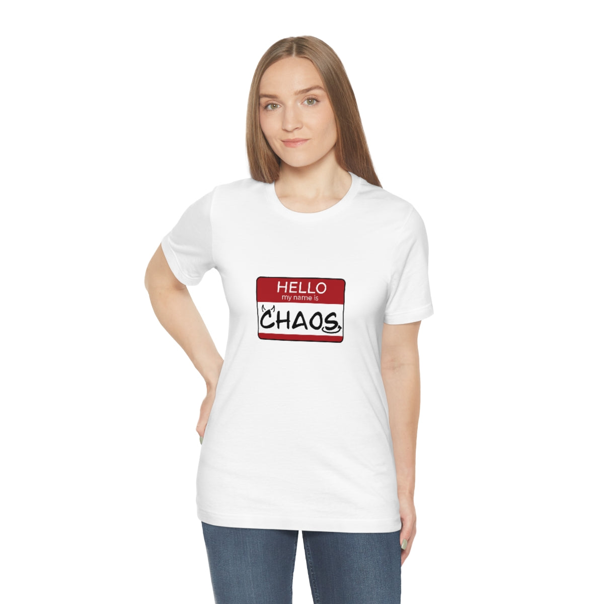 Chaos Name Tag Unisex Jersey Short Sleeve Tee