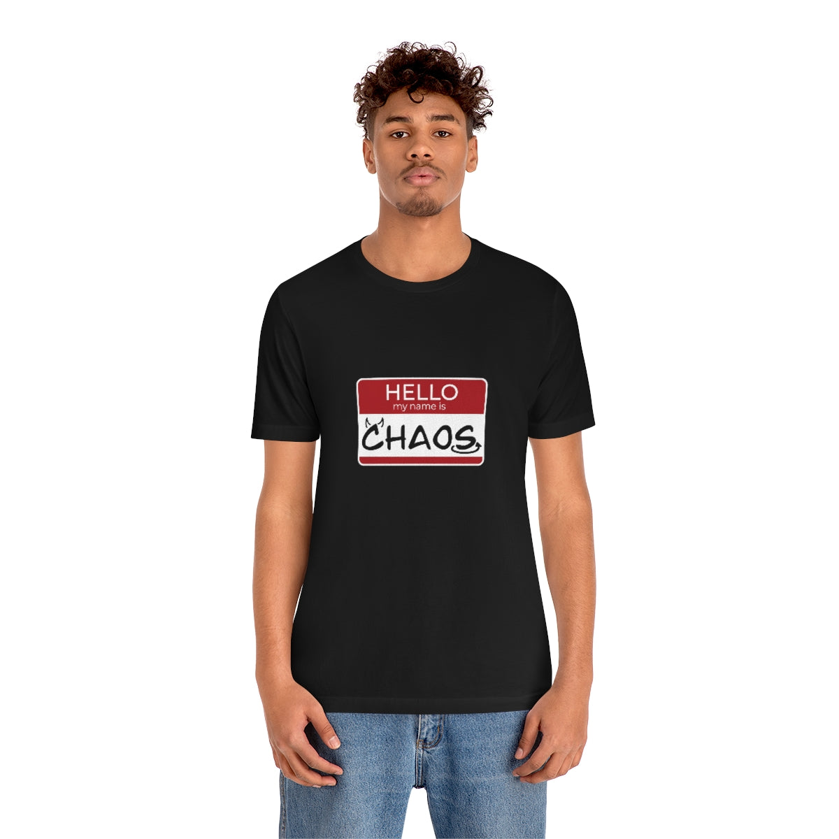 Chaos Name Tag Unisex Jersey Short Sleeve Tee